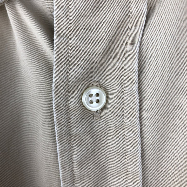Ralph Lauren BLAKE long sleeve button down shirt, men's size L cotton Beige type Vintage Second Hand