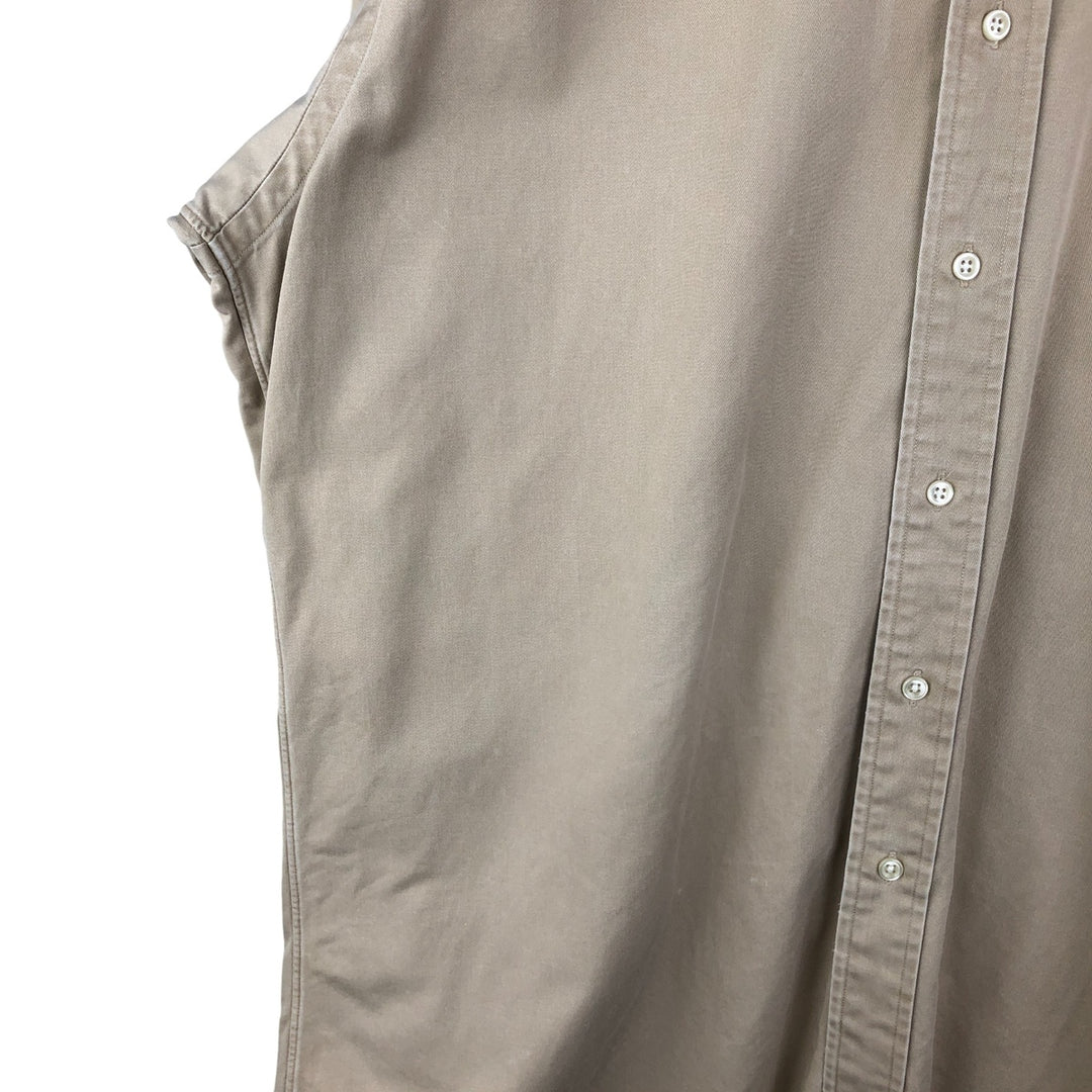 Ralph Lauren BLAKE long sleeve button down shirt, men's size L cotton Beige type Vintage Second Hand