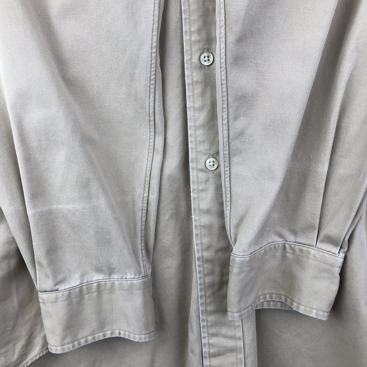 Ralph Lauren BLAKE long sleeve button down shirt, men's size L cotton Beige type Vintage Second Hand