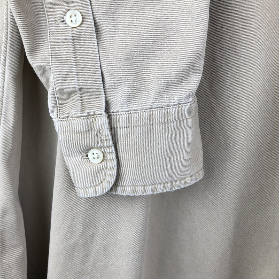 Ralph Lauren BLAKE long sleeve button down shirt, men's size L cotton Beige type Vintage Second Hand