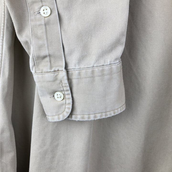 Ralph Lauren BLAKE long sleeve button down shirt, men's size L cotton Beige type Vintage Second Hand