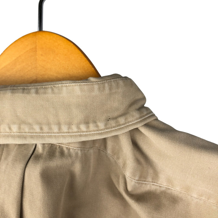 Ralph Lauren BLAKE long sleeve button down shirt, men's size L cotton Beige type Vintage Second Hand