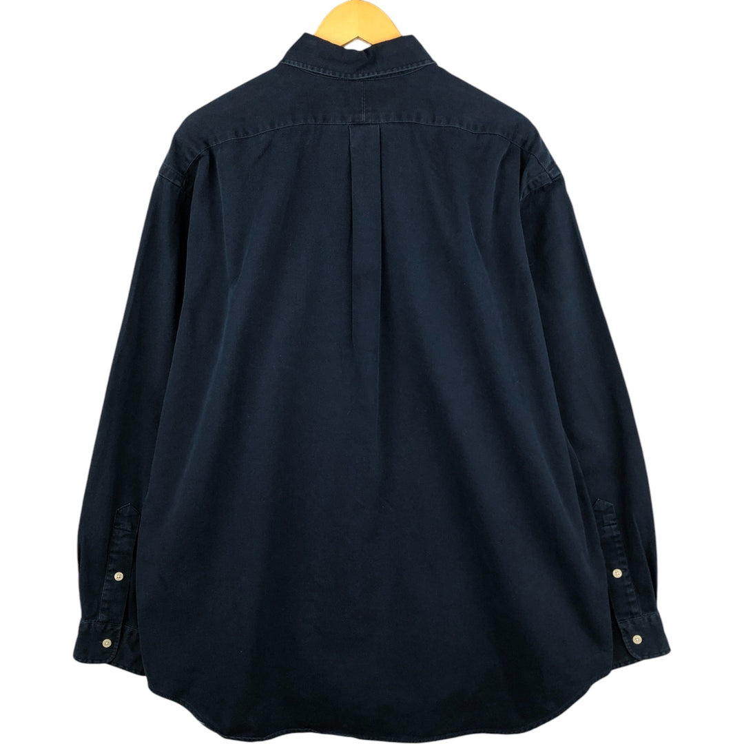 Ralph Lauren BLAIRE long sleeve button down shirt, men's XL size cotton navy blue type Vintage Second Hand