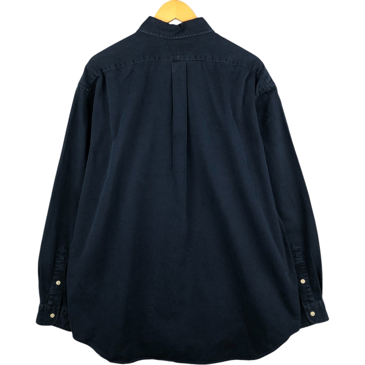 Ralph Lauren BLAIRE long sleeve button down shirt, men's XL size cotton navy blue type Vintage Second Hand