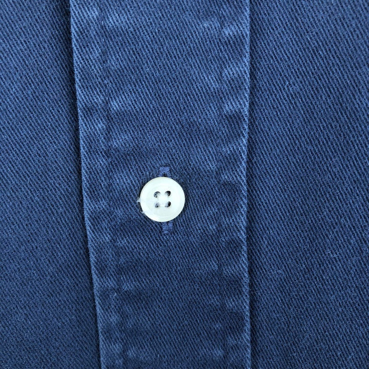 Ralph Lauren BLAIRE long sleeve button down shirt, men's XL size cotton navy blue type Vintage Second Hand