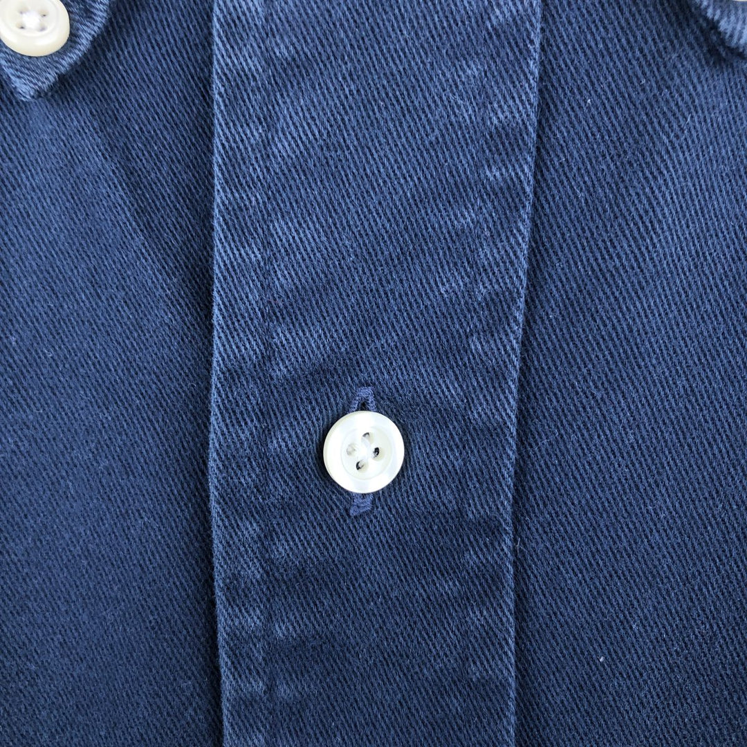 Ralph Lauren BLAIRE long sleeve button down shirt, men's XL size cotton navy blue type Vintage Second Hand