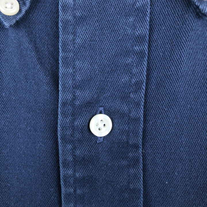 Ralph Lauren BLAIRE long sleeve button down shirt, men's XL size cotton navy blue type Vintage Second Hand