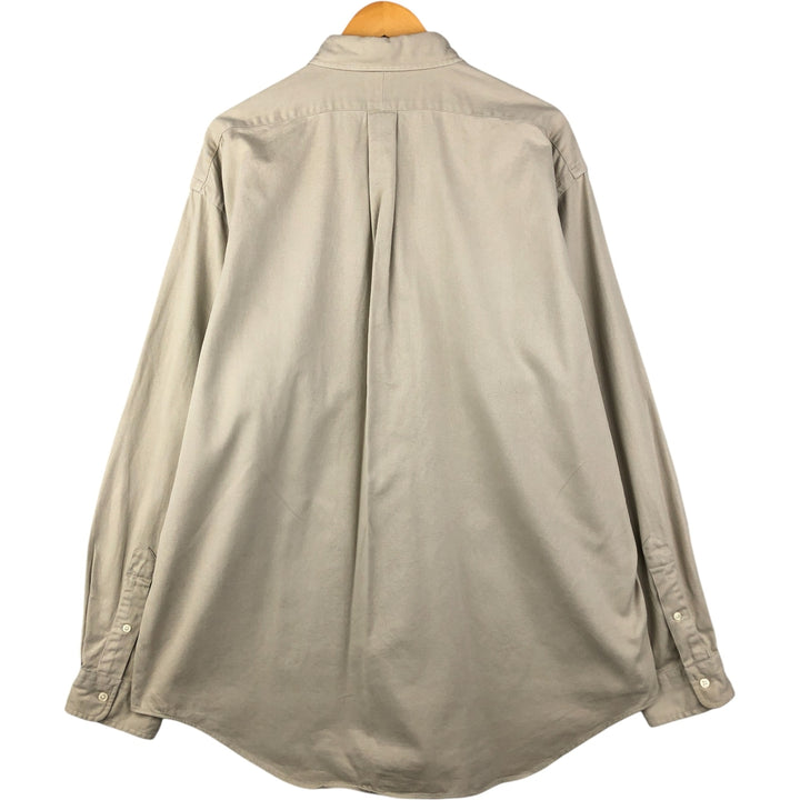 Ralph Lauren long sleeve button down shirt, men's XL size cotton Beige type Vintage Second Hand