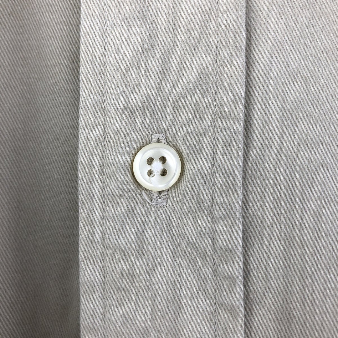 Ralph Lauren long sleeve button down shirt, men's XL size cotton Beige type Vintage Second Hand