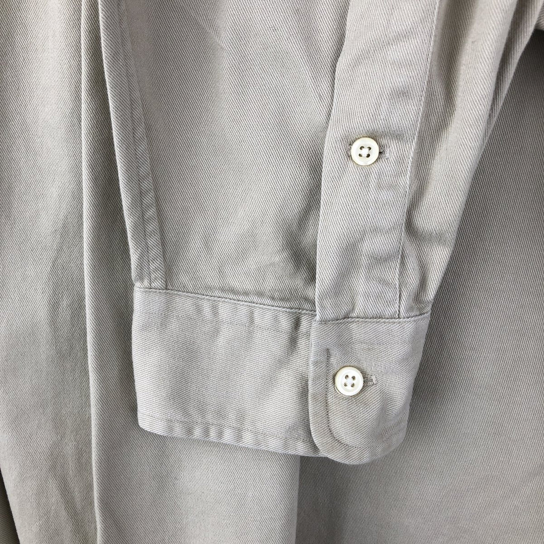 Ralph Lauren long sleeve button down shirt, men's XL size cotton Beige type Vintage Second Hand