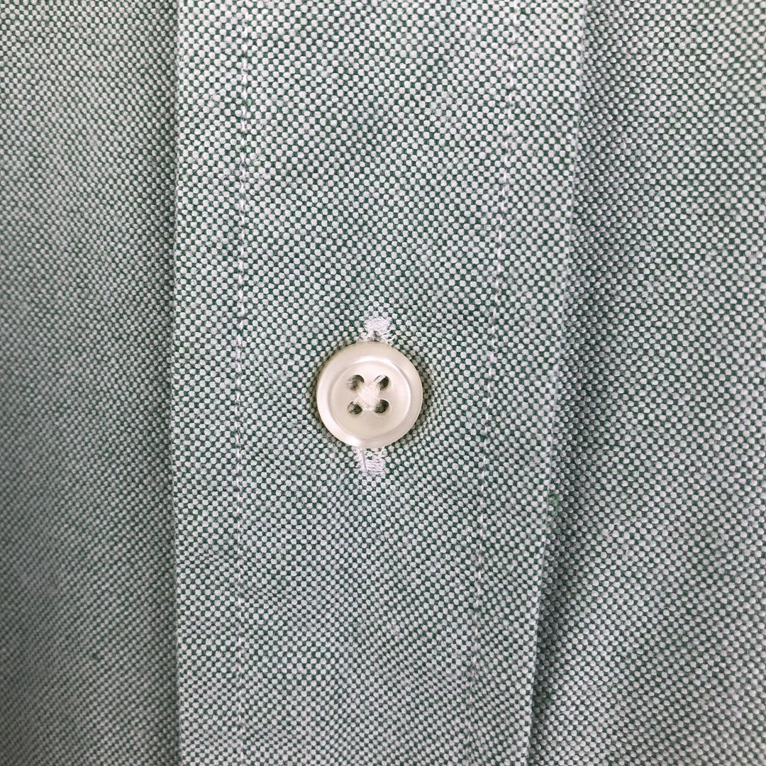 Ralph Lauren BIG SHIRT Long sleeve button down shirt Men's size L cotton green type Vintage Second Hand