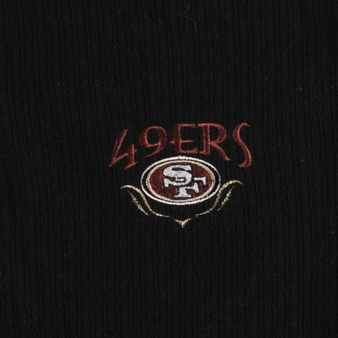 90'S Lee San Francisco 49ers Half-Zip Fleece Pullover, Women's Size Small polyester black type Vintage Second Hand