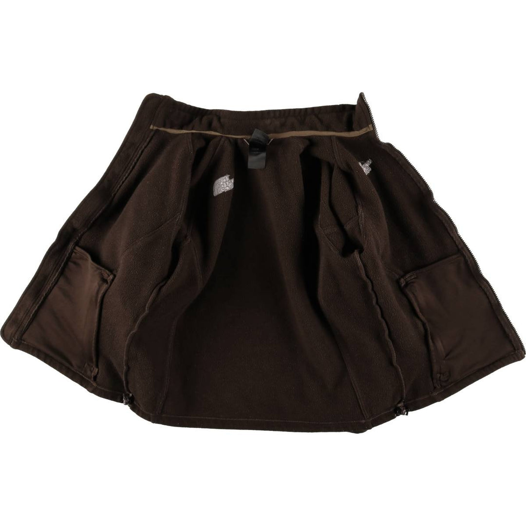 2000'S The North Face fleece jacket, women's size S polyester brown type Vintage Second Hand