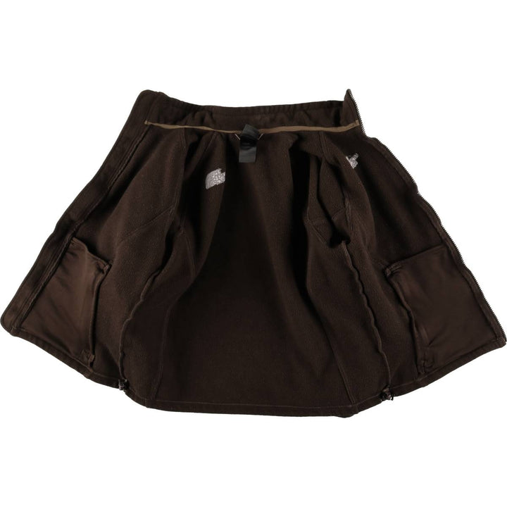 2000'S The North Face fleece jacket, women's size S polyester brown type Vintage Second Hand