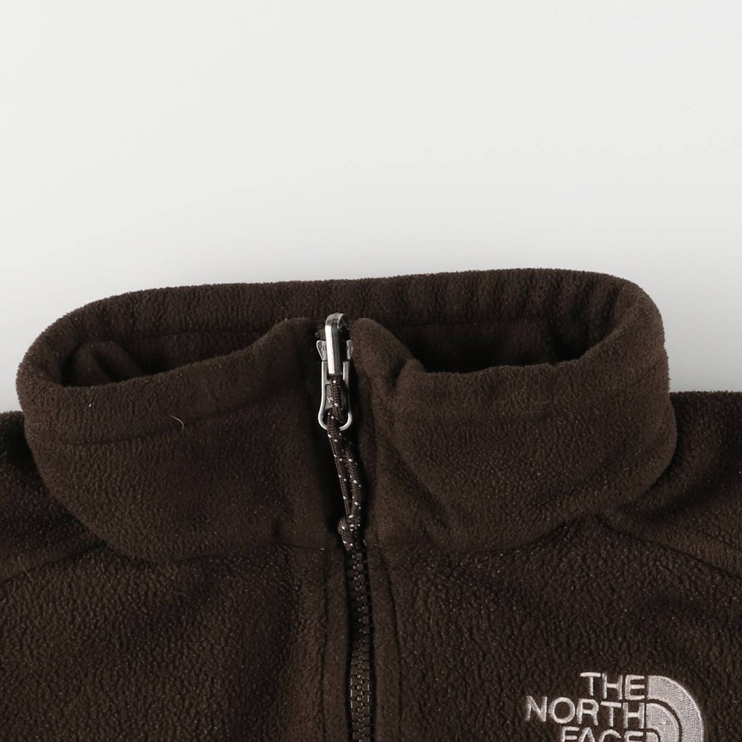 2000'S The North Face fleece jacket, women's size S polyester brown type Vintage Second Hand