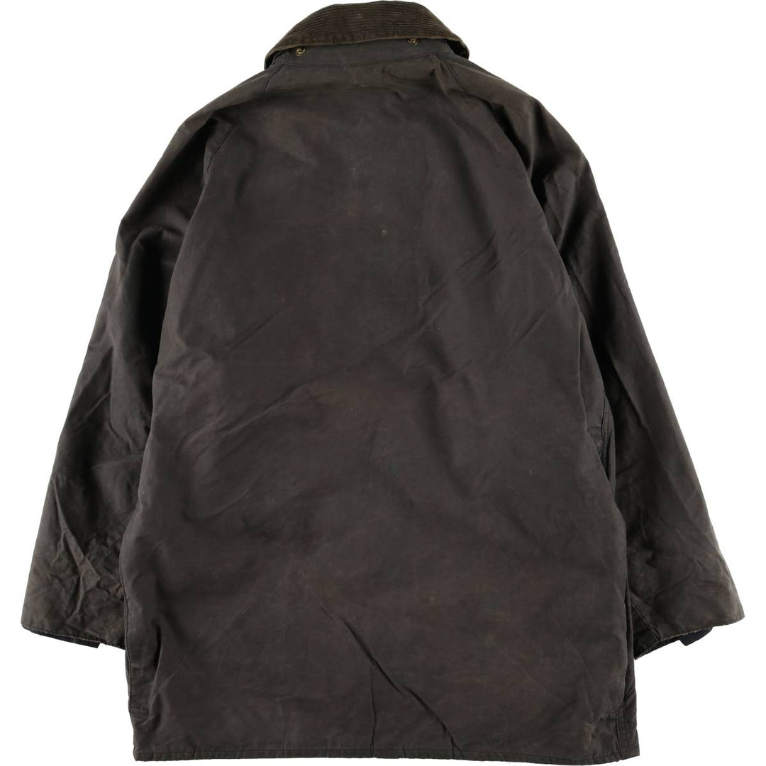 1990'S Barbour Beaufort 3 Warrant Oiled Hunting Jacket, Made in England, C38, Men's Size M cotton gray type Vintage Second Hand