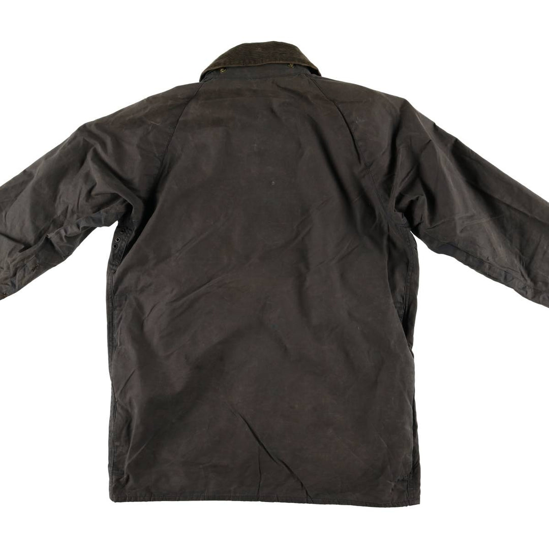 1990'S Barbour Beaufort 3 Warrant Oiled Hunting Jacket, Made in England, C38, Men's Size M cotton gray type Vintage Second Hand
