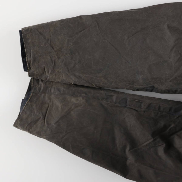 1990'S Barbour Beaufort 3 Warrant Oiled Hunting Jacket, Made in England, C38, Men's Size M cotton gray type Vintage Second Hand