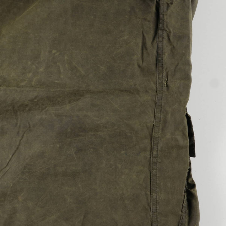 1990'S Barbour BORDER (formerly 3 Warrant) waxed cotton oiled jacket, made in England, C38, men's size M cotton Khaki type Vintage Second Hand