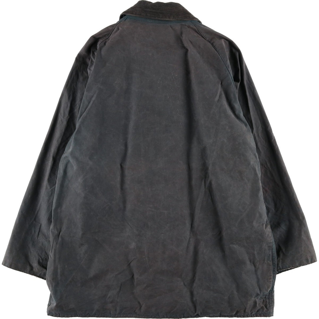 80s-90'S Barbour BEAUFORT 3 Warrant Oiled Hunting Jacket, Made in England, C40, Men's Size M cotton Charcoal Vintage Second Hand