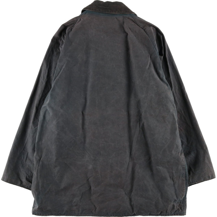 80s-90'S Barbour BEAUFORT 3 Warrant Oiled Hunting Jacket, Made in England, C40, Men's Size M cotton Charcoal Vintage Second Hand