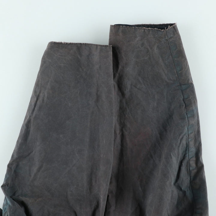 80s-90'S Barbour BEAUFORT 3 Warrant Oiled Hunting Jacket, Made in England, C40, Men's Size M cotton Charcoal Vintage Second Hand