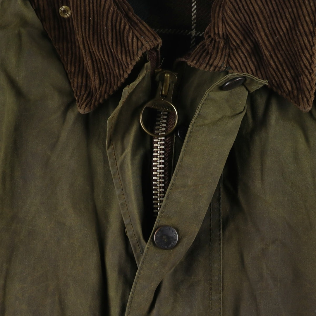 80s-90'S Barbour GAMEFAIR 3-Warrant Waxed Cotton Oiled Jacket, Made in the UK, C40, Men's Medium cotton Khaki type Vintage Second Hand