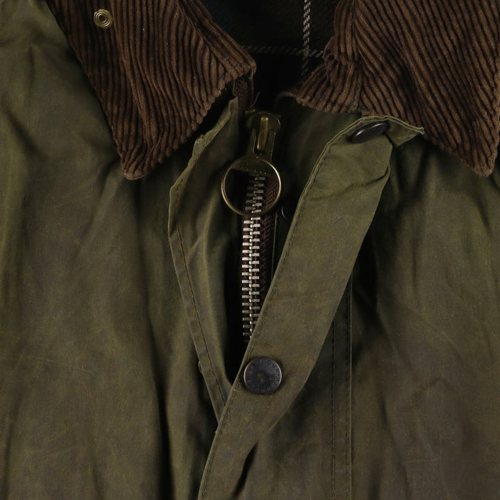 80s-90'S Barbour GAMEFAIR 3-Warrant Waxed Cotton Oiled Jacket, Made in the UK, C40, Men's Medium cotton Khaki type Vintage Second Hand