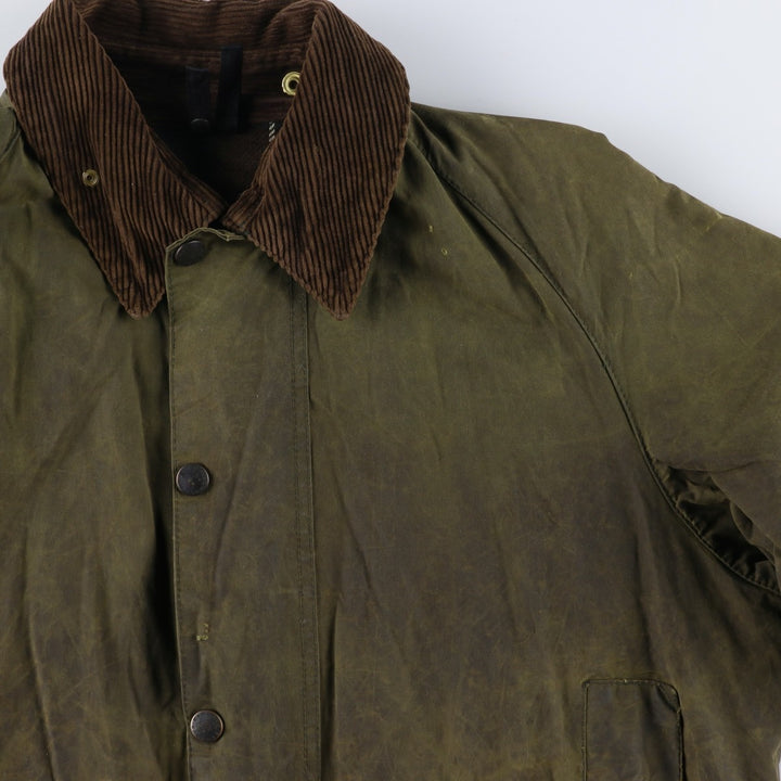 80s-90'S Barbour GAMEFAIR 3-Warrant Waxed Cotton Oiled Jacket, Made in the UK, C40, Men's Medium cotton Khaki type Vintage Second Hand