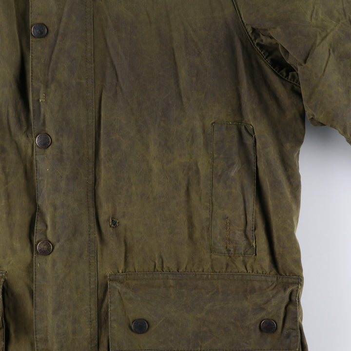 80s-90'S Barbour GAMEFAIR 3-Warrant Waxed Cotton Oiled Jacket, Made in the UK, C40, Men's Medium cotton Khaki type Vintage Second Hand