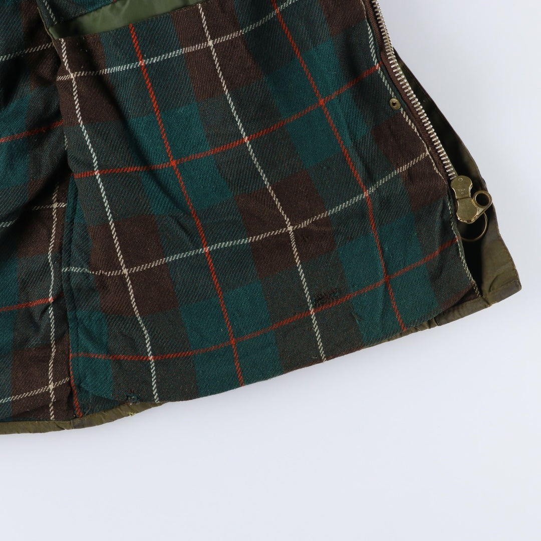 80s-90'S Barbour GAMEFAIR 3-Warrant Waxed Cotton Oiled Jacket, Made in the UK, C40, Men's Medium cotton Khaki type Vintage Second Hand