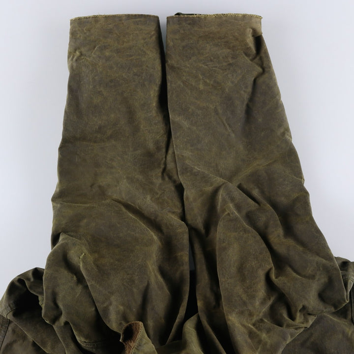 1980s-1990'S Barbour Northumbria 3-Warrant Waxed Cotton Oiled Jacket, Made in England, Size C40, Men's Medium cotton Khaki type Vintage Second Hand