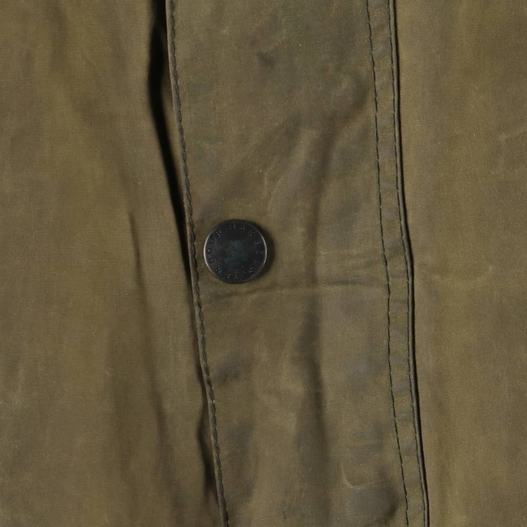 1990'S Barbour Bedale (formerly 3 Warrant) waxed cotton oiled jacket, made in England, C38, men's size M cotton Khaki type Vintage Second Hand