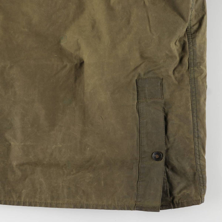 1990'S Barbour Bedale (formerly 3 Warrant) waxed cotton oiled jacket, made in England, C38, men's size M cotton Khaki type Vintage Second Hand