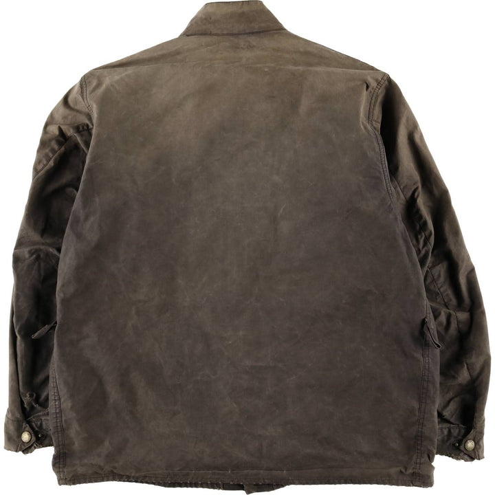 90'S Barbour International Suit, Old 3 Warrant, Cut-Off Waxed Cotton Oiled Jacket, Made in England, C46 cotton brown type Vintage Second Hand