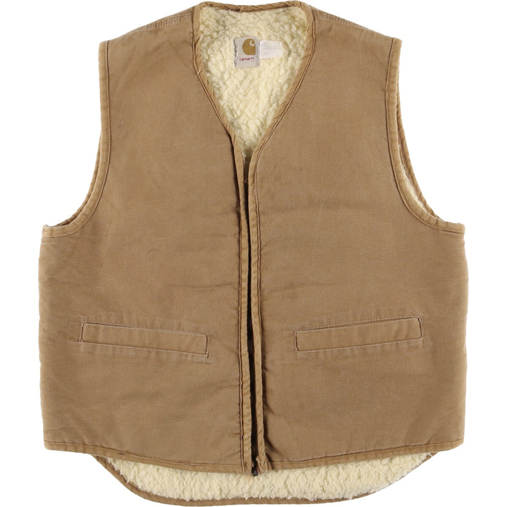 Carhartt Padded Duck Vest, Made in USA, Men's Size Small cotton brown type Vintage Second Hand