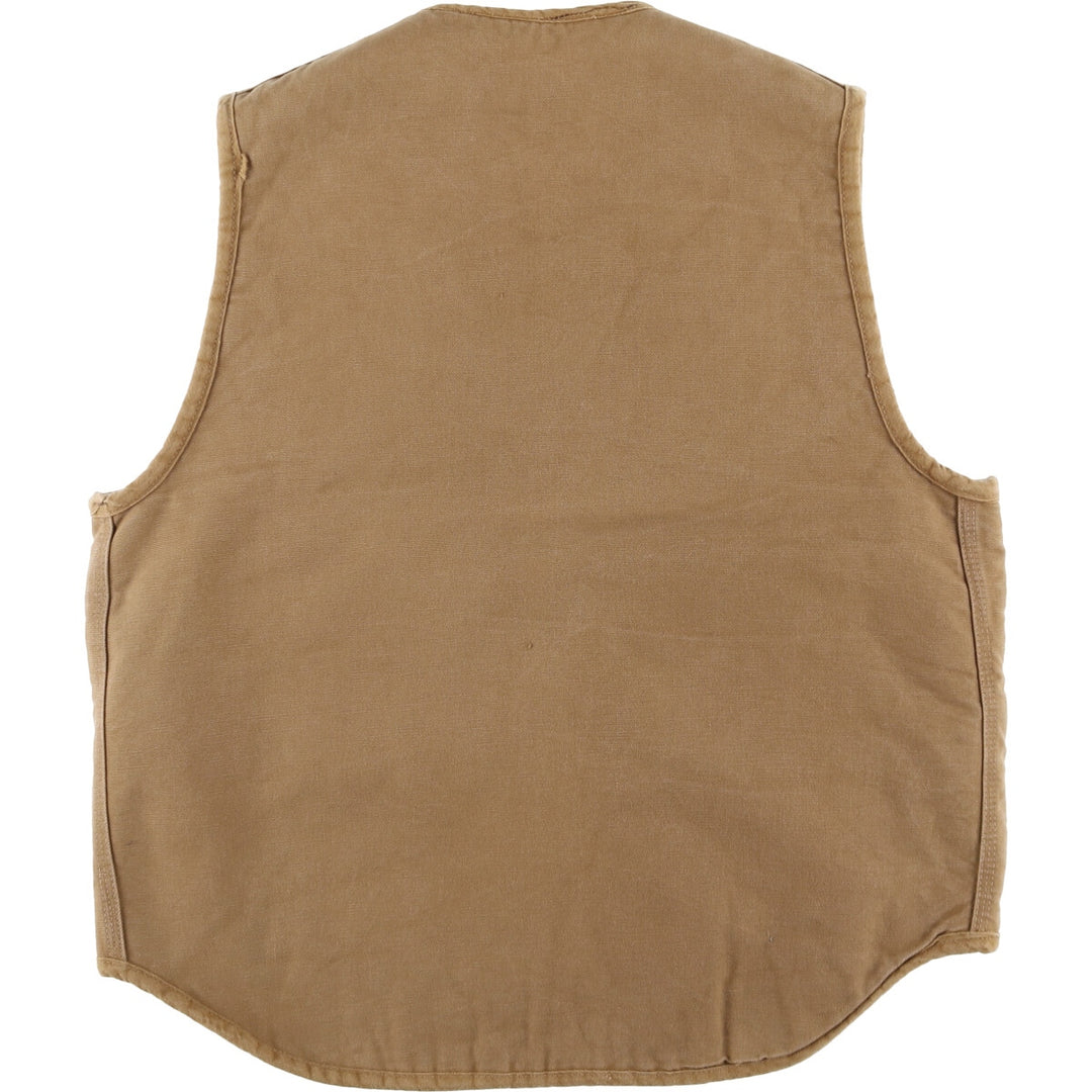 Carhartt Padded Duck Vest, Made in USA, Men's Size Small cotton brown type Vintage Second Hand