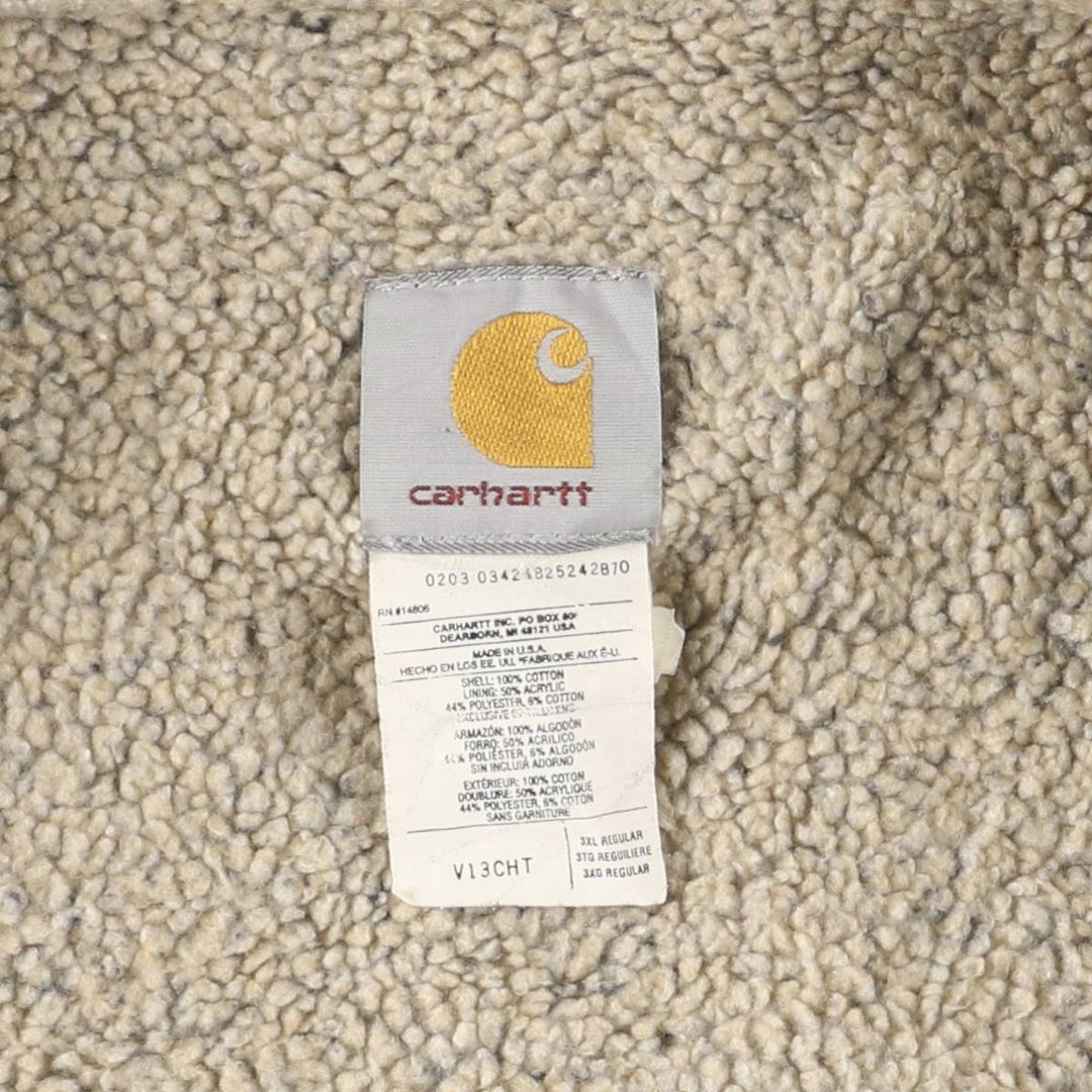 Oversized 2000'S Carhartt Duck Vest, Made in USA, Men's XXXL cotton brown type Vintage Second Hand