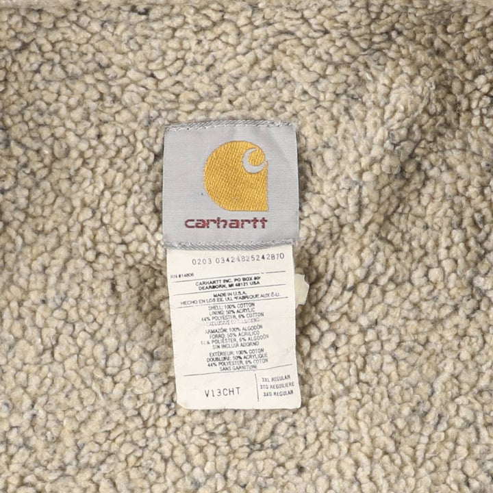 Oversized 2000'S Carhartt Duck Vest, Made in USA, Men's XXXL cotton brown type Vintage Second Hand