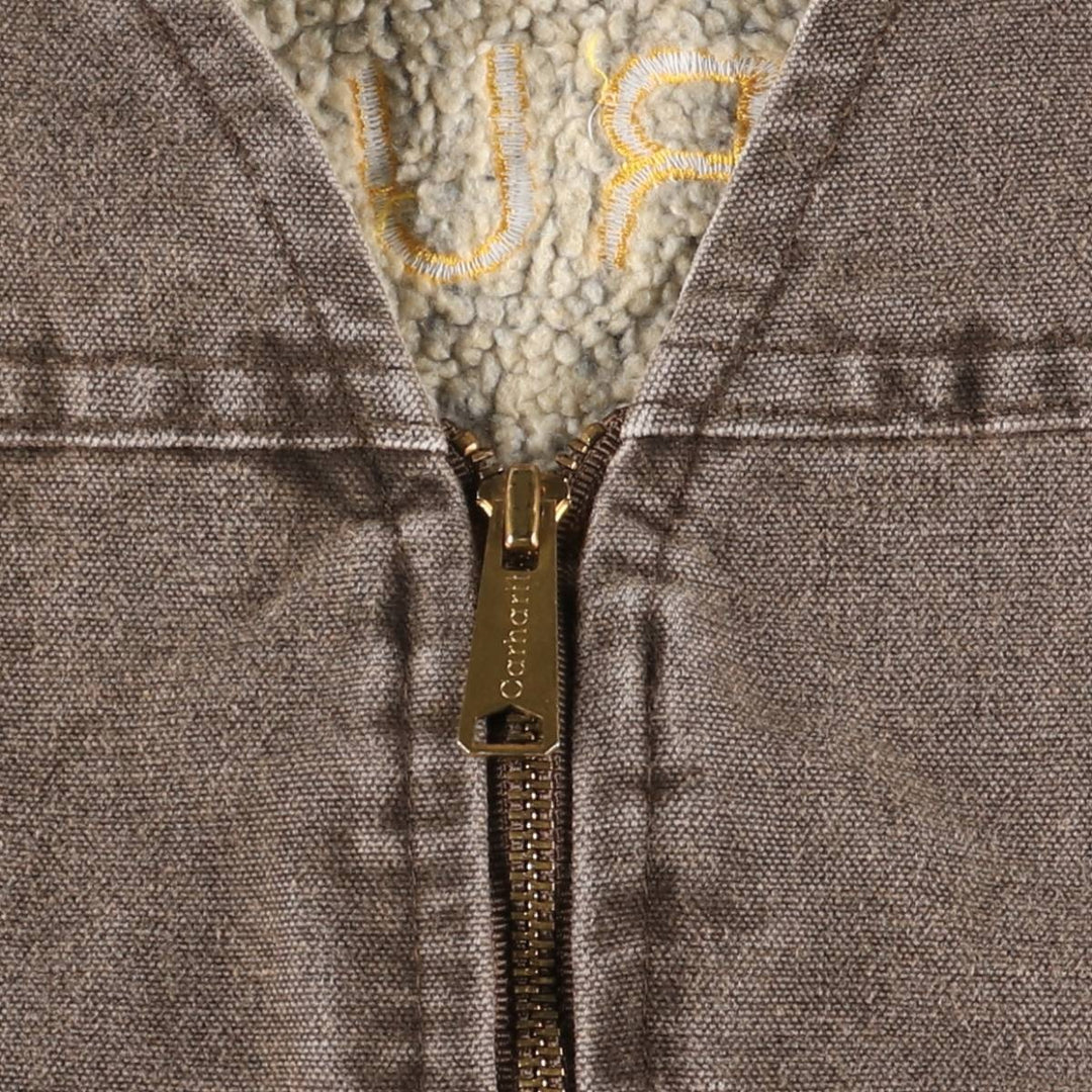 Oversized 2000'S Carhartt Duck Vest, Made in USA, Men's XXXL cotton brown type Vintage Second Hand
