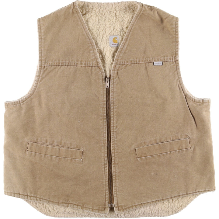 Carhartt Duck Vest, Men's M size unclear beige type brown Vintage Second Hand