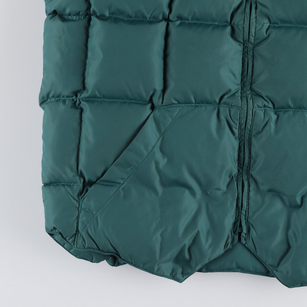 Vintage 70s-80'S Cabelas goose down vest, size L, men's Nylon Green type dark green Vintage Second Hand