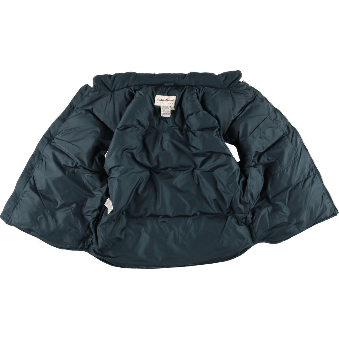 2000'S Eddie Bauer goose down vest, women's size M polyester green type Vintage Second Hand