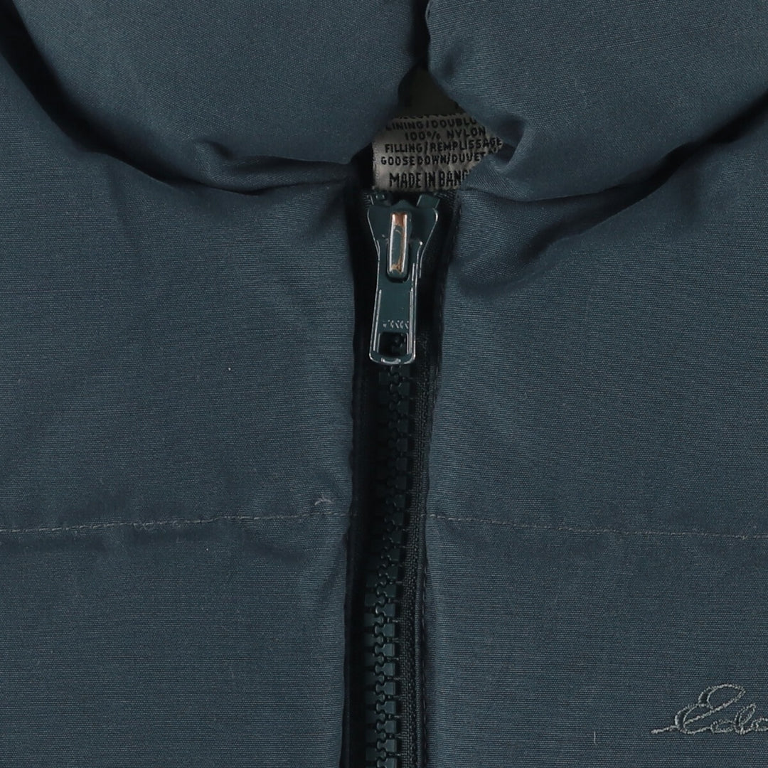 2000'S Eddie Bauer goose down vest, women's size M polyester green type Vintage Second Hand