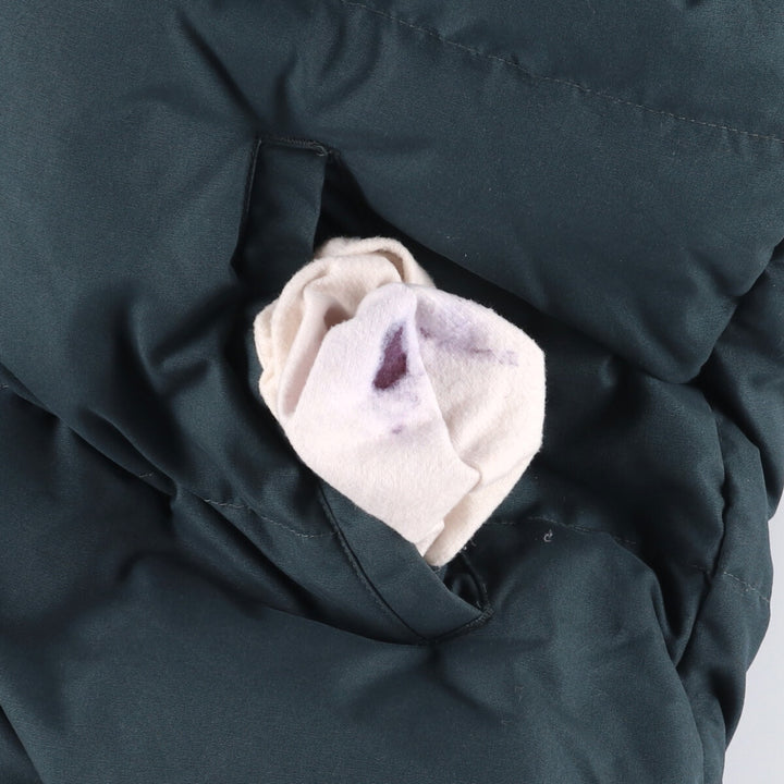 2000'S Eddie Bauer goose down vest, women's size M polyester green type Vintage Second Hand