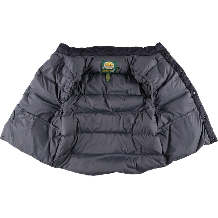 90s-00'S Cabelas Vintage Goose Down Vest, Men's Size L Nylon black type Vintage Second Hand