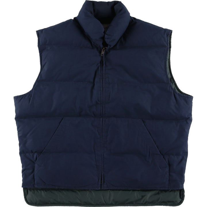 90s-00'S Vintage Eddie Bauer Goose Down Vest, Men's Size L polyester navy blue type Vintage Second Hand