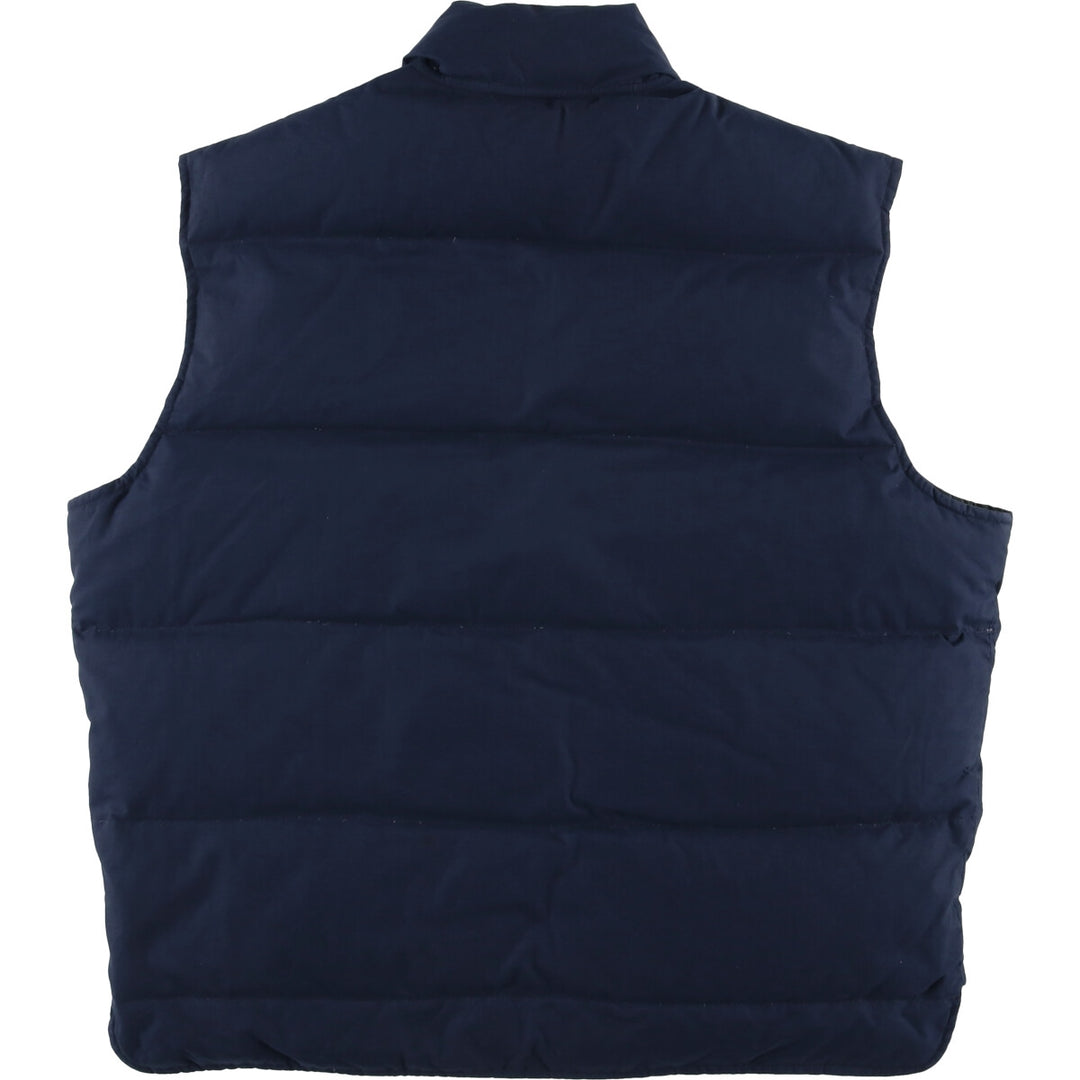 90s-00'S Vintage Eddie Bauer Goose Down Vest, Men's Size L polyester navy blue type Vintage Second Hand
