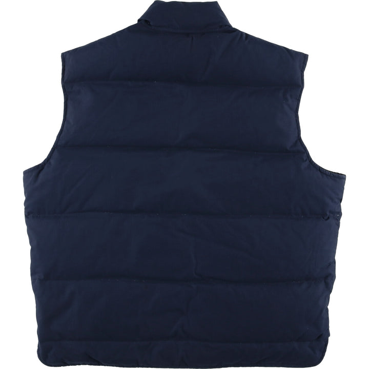 90s-00'S Vintage Eddie Bauer Goose Down Vest, Men's Size L polyester navy blue type Vintage Second Hand