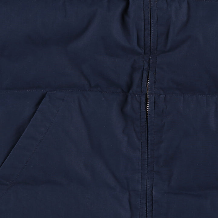 90s-00'S Vintage Eddie Bauer Goose Down Vest, Men's Size L polyester navy blue type Vintage Second Hand
